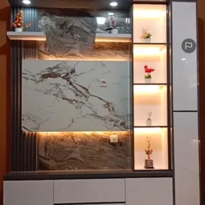 Backdrop TV Custom Minimalis Tinggi 250cm